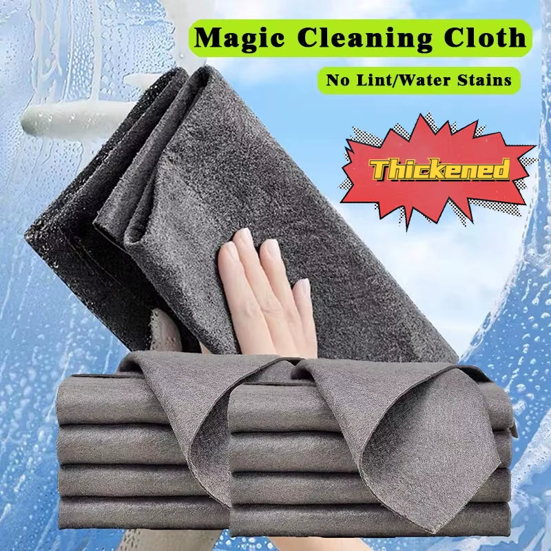 1/2/5PCS Thickened Magic Cleaning Cloth No Watermark Glass Wiping Cloth Reusable Window Glass Cleaning Cloth Rag Kitchen Towel