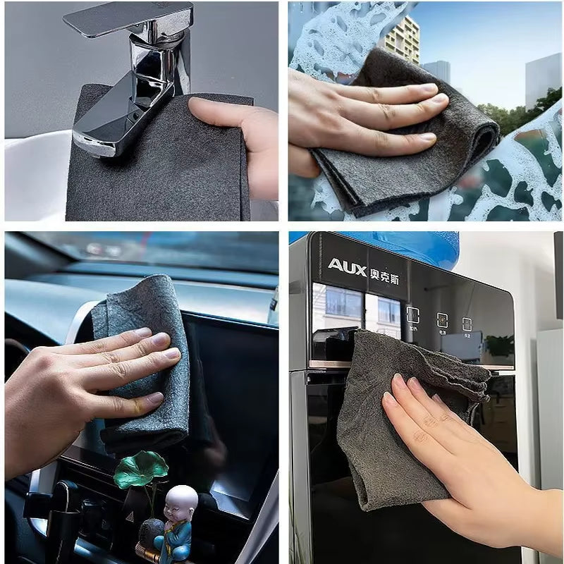 1/2/5PCS Thickened Magic Cleaning Cloth No Watermark Glass Wiping Cloth Reusable Window Glass Cleaning Cloth Rag Kitchen Towel