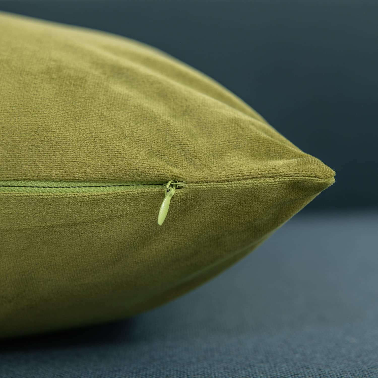 Couch Pillow Cases 18X18 Chartreuse: 2 Pack Cozy Soft Square Throw Pillow Covers for Farmhouse Home Decor