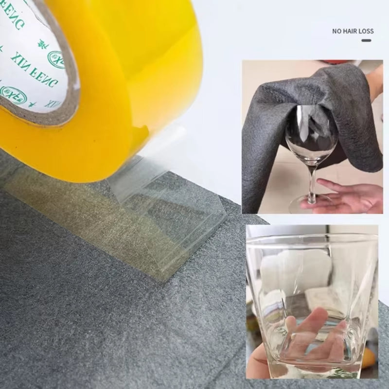 1/2/5PCS Thickened Magic Cleaning Cloth No Watermark Glass Wiping Cloth Reusable Window Glass Cleaning Cloth Rag Kitchen Towel