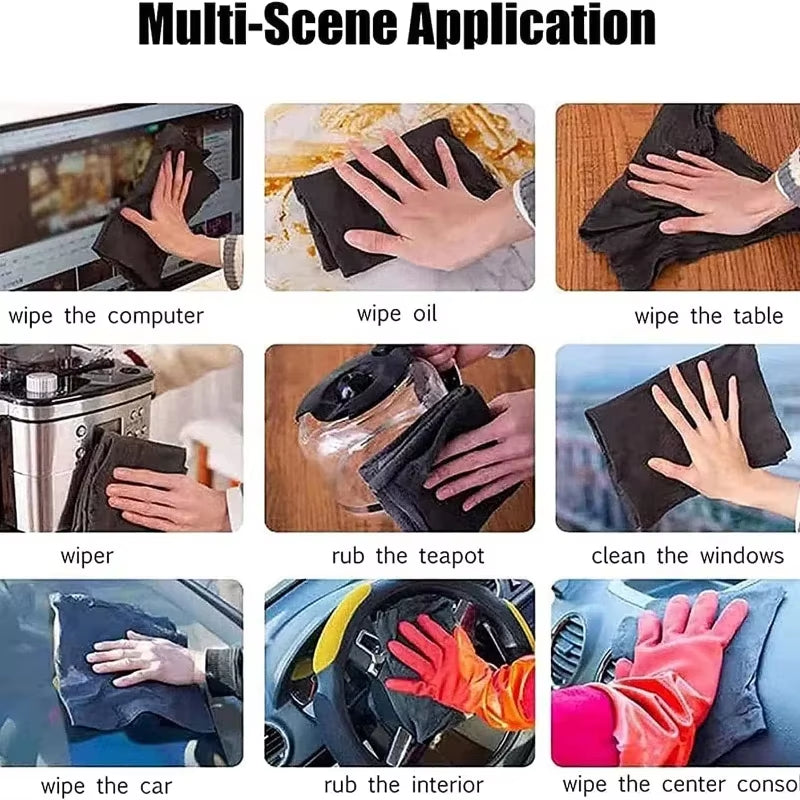 1/2/5PCS Thickened Magic Cleaning Cloth No Watermark Glass Wiping Cloth Reusable Window Glass Cleaning Cloth Rag Kitchen Towel